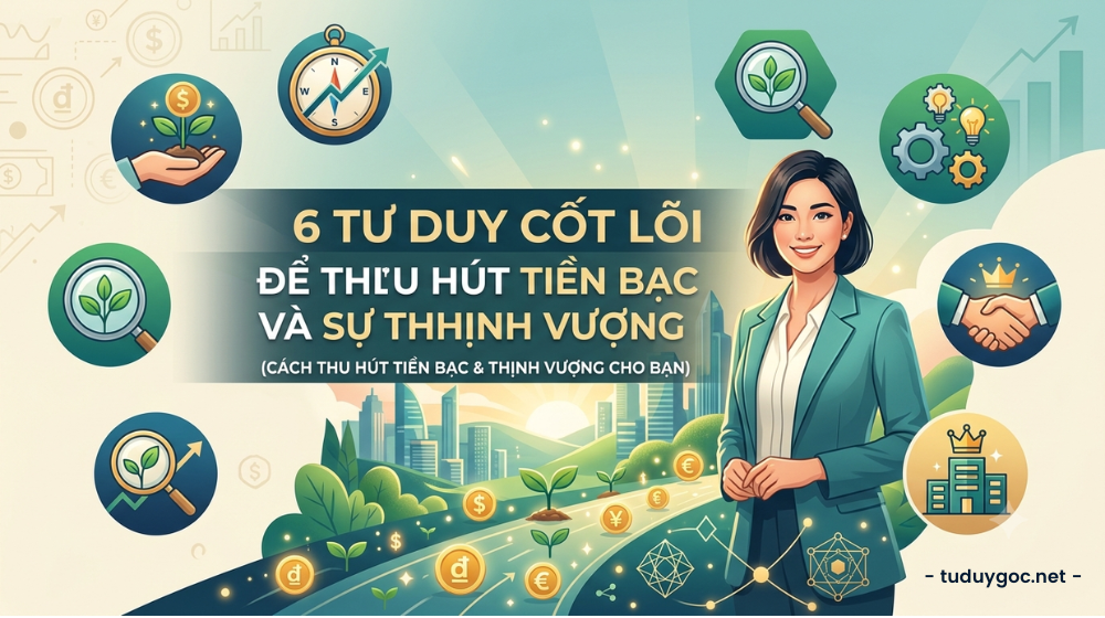 6 tư duy thu hút tiền bạc & sự thịnh vượng bền vững